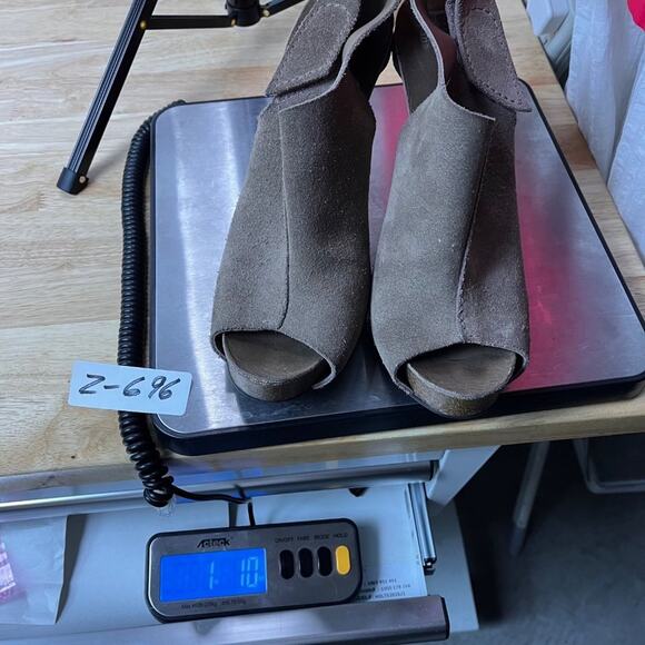 Pedro Garcia España Sandals Womens 40EU 9-9.5 Suede Ankle Strap Brown Peep Toe - Picture 9 of 9